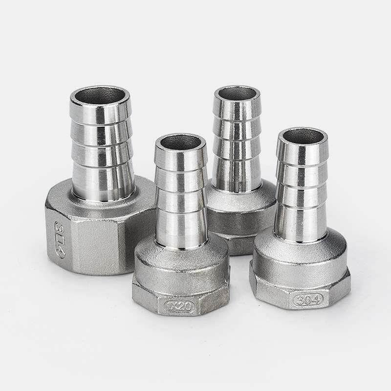 304不锈钢内丝宝塔接头内牙螺纹格林皮气管软水管接头6 4分3分2