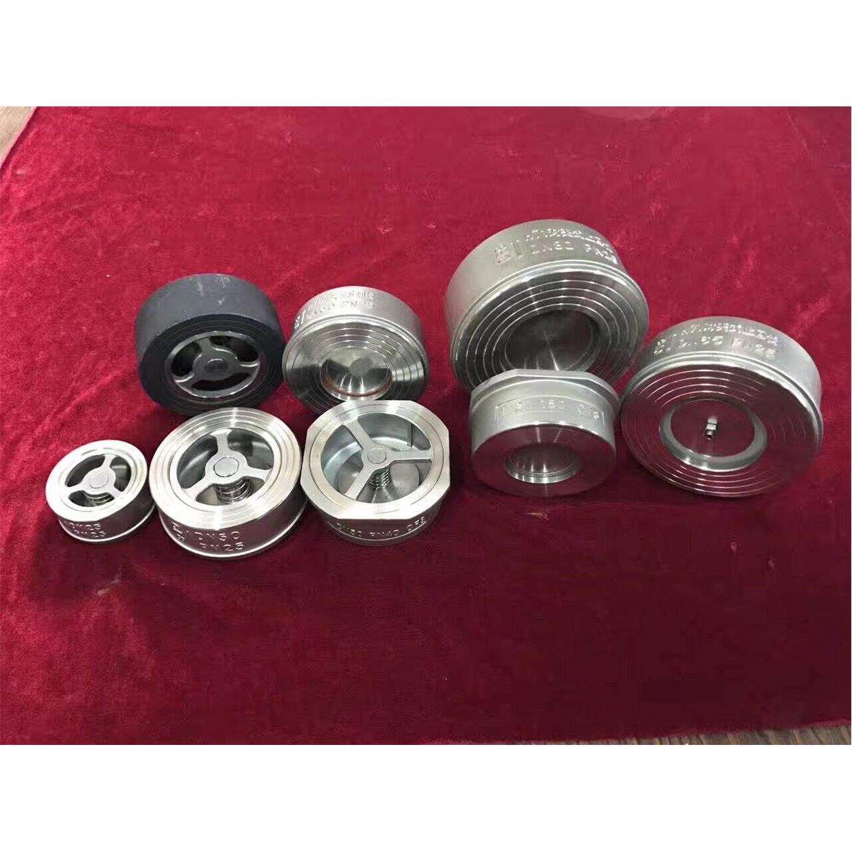 316不锈钢h71止回阀 dn15 20 25 32 40 对夹式单向阀/对夹止回