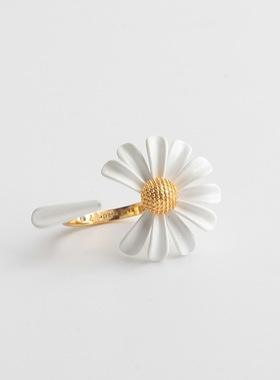 -Fashion Daisy jewelry simple Daisy baking paint opening adj