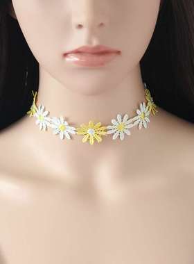 Daisy Lace Necklace sunflower lace neck band collar