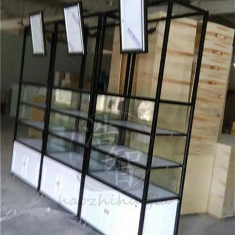 面包柜铁艺高边柜敞开式边柜面包展示柜烤漆面包货架中岛柜吧台可