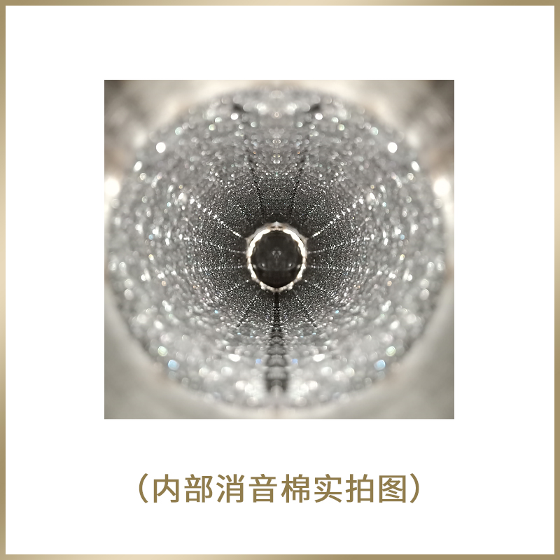 风机消音器风管外接降噪旋涡气泵不锈钢消声器棉法兰1.2/1.5寸2寸