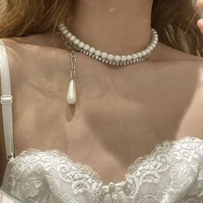 new earl Flash Diamond Temperament Pendant Clavicle Chain F