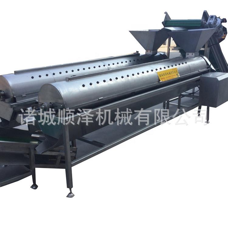 黄皮鸡爪打皮机 卧式长筒鸡爪去皮机 连续式鸡爪脱皮机设备
