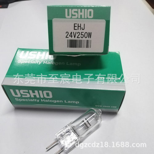 现货USHIO牛尾卤素灯泡EHJ 24V250W G6.35 CV-E CLH250内镜灯