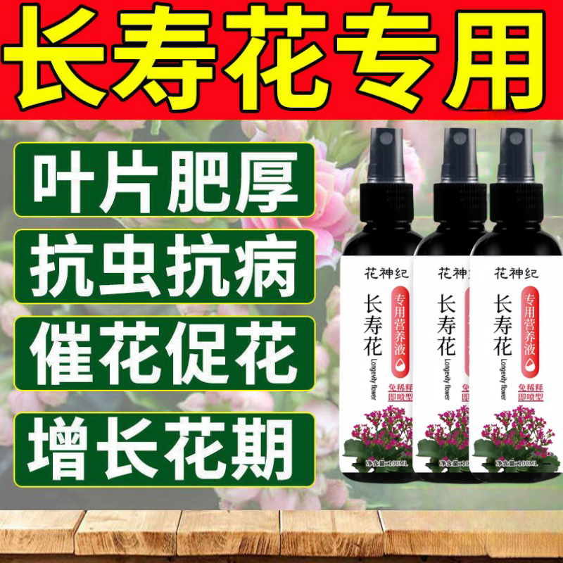 长寿花专用营养液四季催开花延长花期烂根黄叶花色艳免稀释营养液