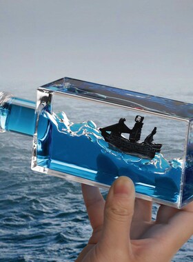 游轮游体漂流瓶桌面摆件小礼物男生生日礼品泰坦尼克号友谊小船