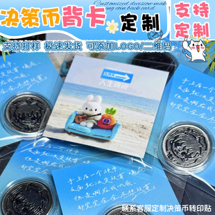 决策币背卡定制卡通动漫谷子包装卡片设计二次元周边装饰底卡定做