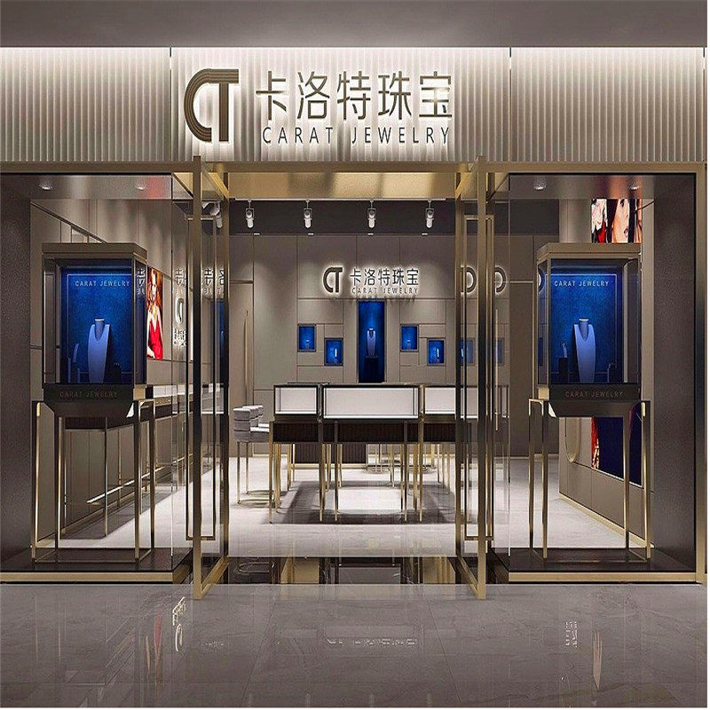 圆弧珠宝展示道具台红宝石产品展示架店铺用玻璃珠宝柜直播间展厅