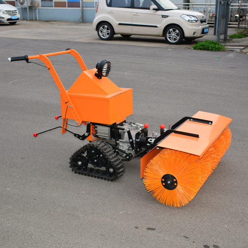 纯电动小型手扶式除雪机三合一滚刷式多功能扫雪机 抛雪机推雪机
