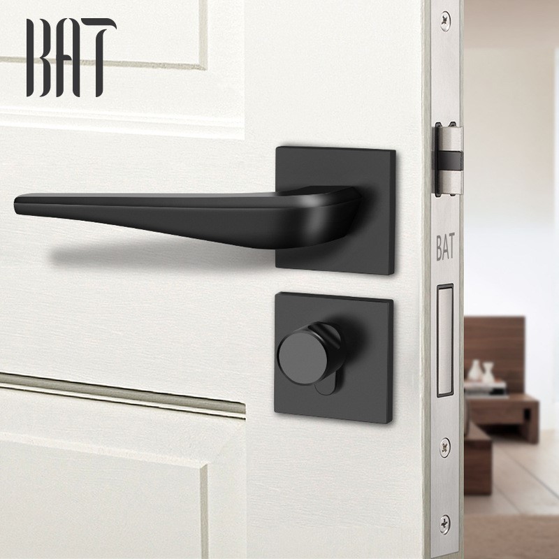 美式分体锁欧式锌合金门把手室内木门锁门锁房轻奢风门把手