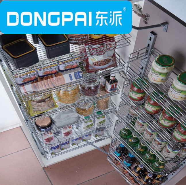 东派-六层线材阻尼厨房橱柜拉篮连联动大容量储食品物柜大半怪物