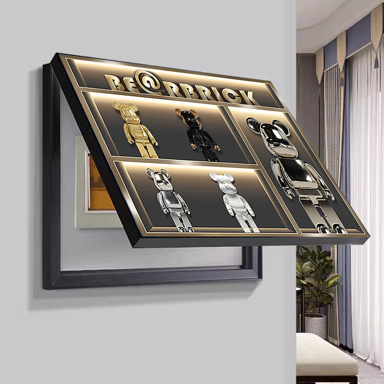 暴力熊电表箱装饰画免打孔