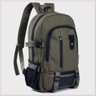 背包工地耐磨帆布男士 工具双肩包大容量耐磨背包简单书包旅行包