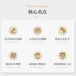小户型落地电视机柜 实木电视柜茶几组合简约现代客厅家用地柜美式