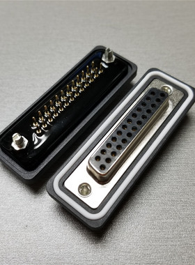 批发DB25pin直插防水母座 防水等级IP67并口d-sub25pin母头连接器