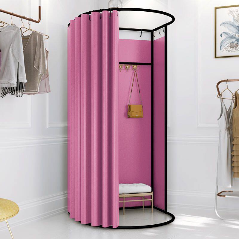 服装店商场门帘布试衣间简易移动换衣间临时可拆卸展示架子更衣室