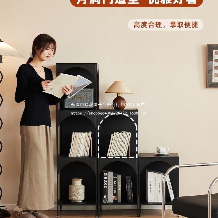 2026书架铁艺书报架客厅落地置物架角落书柜杂物收纳陈列架展示柜