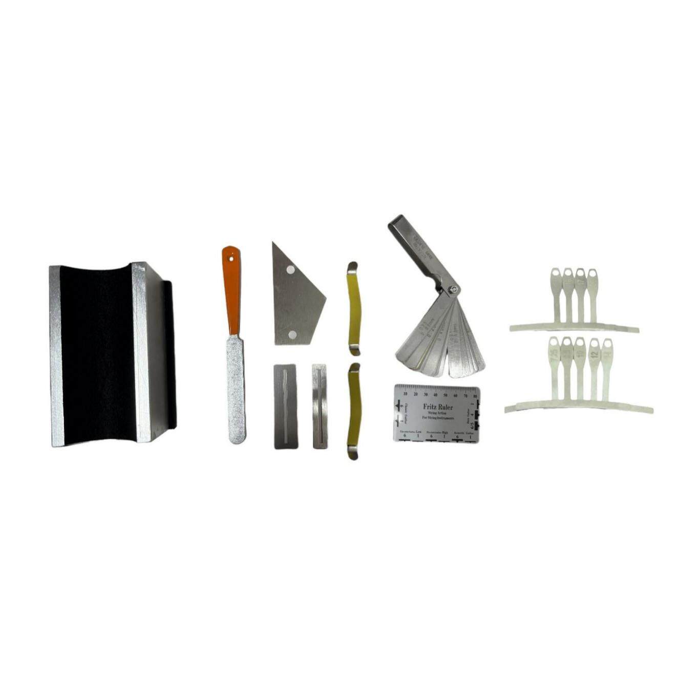 新款木吉他电吉他琴颈托吉他维修工具套装指板品丝打磨套装