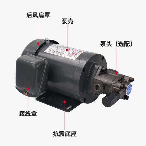 热销液压齿轮油泵电k动摆线泵润滑泵电机1A12A三角电油泵380v/220
