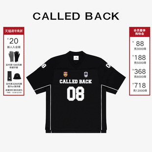 宽松休闲百搭黑色印花短款 Called 新款 T恤女2025夏季 上衣 Back短袖