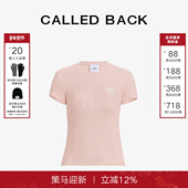 Called 潮流辣妹百搭休闲显瘦上衣 新款 Back粉色短袖 T恤女2025秋季
