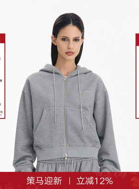 Called Back连帽卫衣女2025秋季新款美式复古慵懒风拉链开衫外套