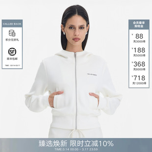 CalledBack连帽卫衣外套女2026春夏新款简约休闲短款长袖运动上衣