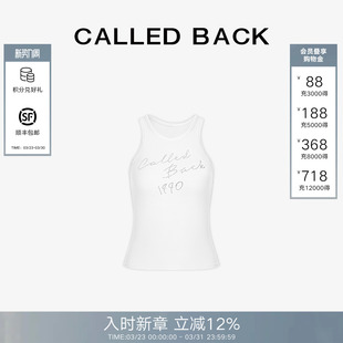 百搭设计感无袖 Called 修身 新款 上衣 Back钻钻字母背心女2026夏季