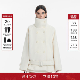 新款 Back毛呢外套女2025冬季 Called 双排扣大衣 Designer系列