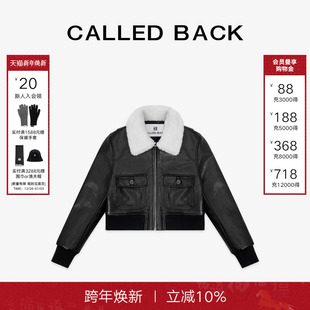 新款 Back毛领皮衣女2025冬季 Called 夹克短外套 Designer系列
