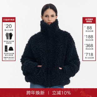 CALLED 蓬松保暖立领拉链宽松上衣 BACK毛绒外套女2025秋冬新款