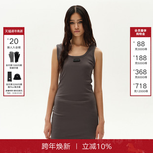 显瘦修身 Called 简约休闲无袖 新款 连衣裙 Back背心裙女2025夏季