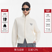 Called 刺绣百搭翻领休闲毛衣 新款 Back针织开衫 外套女2025秋季