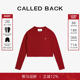 圆领针织开衫 CALLED 上衣女 氛围感红色长袖 短款 BACK2025秋季 新款