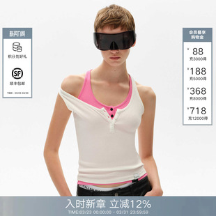 打底无袖 CalledBack吊带背心女2026春夏针织修身 上衣 程潇同款