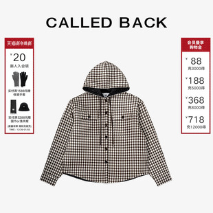 时尚 新款 百搭休闲格子连帽棉服外套 Back官方直营秋季 Called