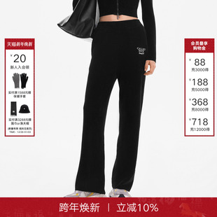 显瘦百搭休闲直筒裤 Called 潮流时尚 女2025年秋季 Back黑色休闲裤