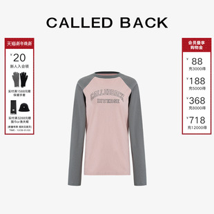 新款 Called 上衣女2025秋季 长袖 宽松休闲撞色圆领打底 Back插肩袖