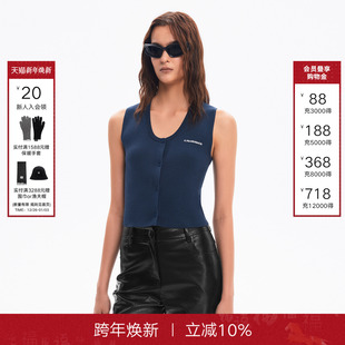 百搭休闲短款 Called 新款 针织背心女2025秋季 打底上衣 Back无袖