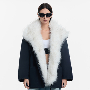 【Current系列】Called Back毛领羽绒女2025冬季新款翻领减龄外套