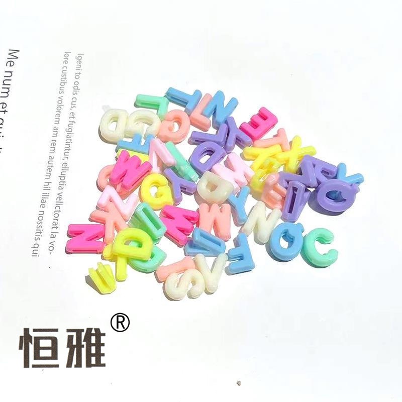 推荐Color Acrylic Fittings Letter Beads DIY Bracelet Jewelry