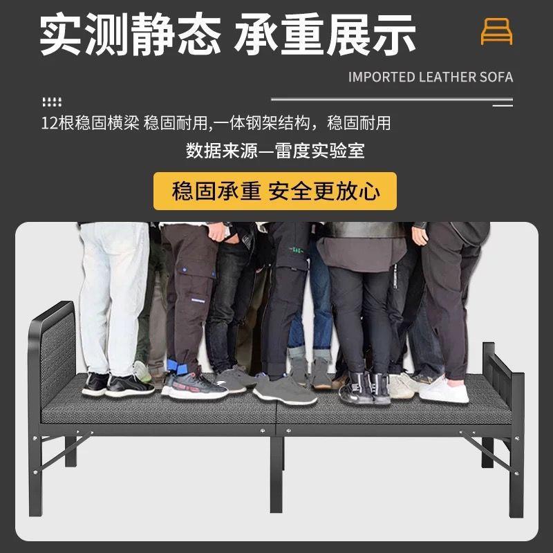 折叠租床睡折叠单人床成人简OLJ易午铁床家用便携办公室宿舍出屋