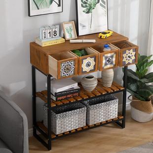 新阳台多层落地t9035花子储客厅实木斗款 柜收纳柜子物架家架用靠