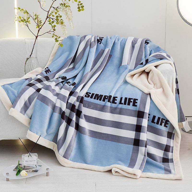 厂家直销202新品SWL5斤重4棉绒毛双层加厚秋冬盖毯欧床上用品毯被