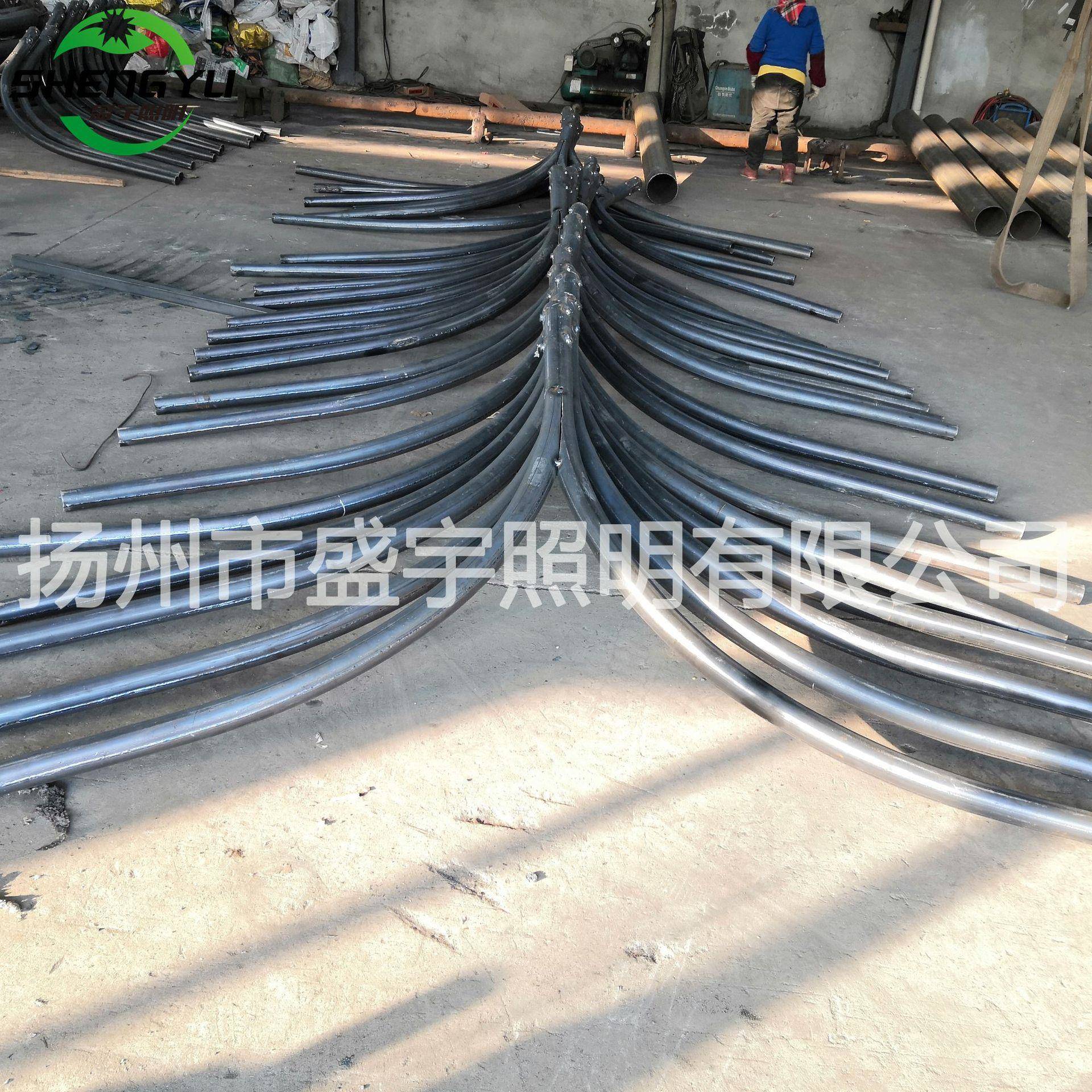 10米led双臂路户杆道灯路灯具双挑一灯RWM市电市政路外灯体杆灯头