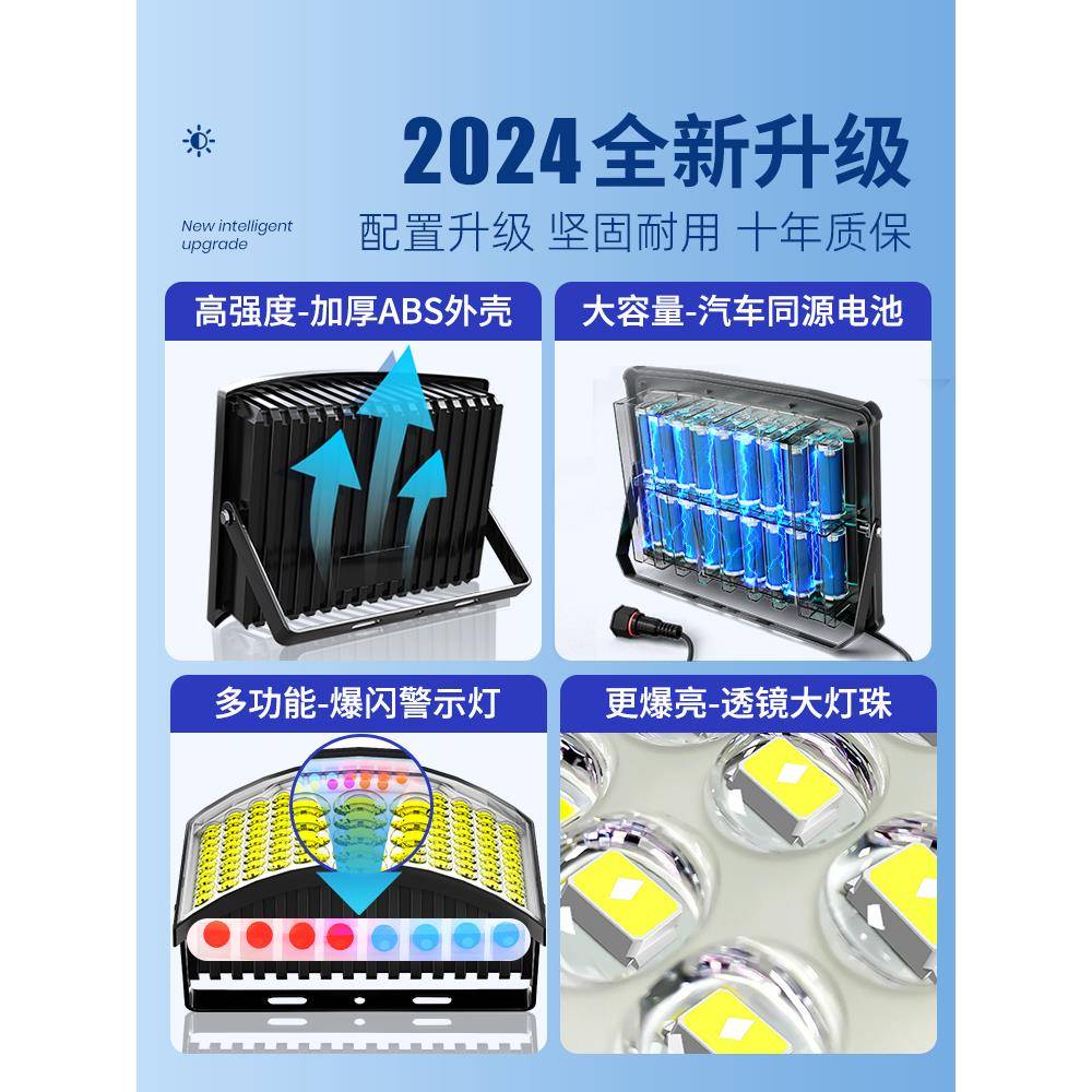2024新款太阳能户外灯庭院家用照明灯强光款大功率室外防水太阳素