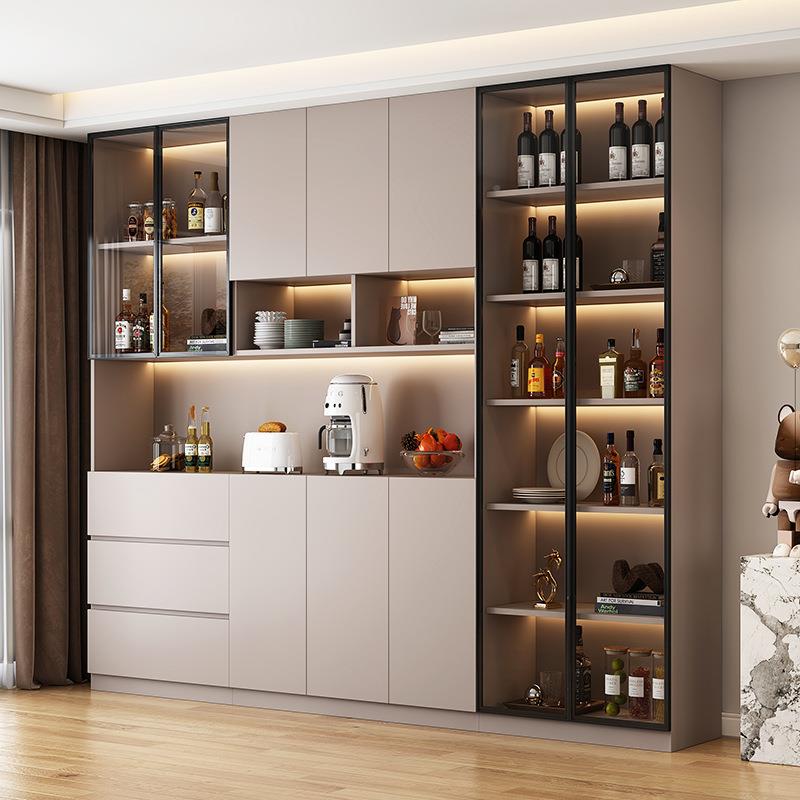 餐边柜高柜靠墙一厅体现JFQ代简约新轻奢客厨物房茶吧机款餐柜储