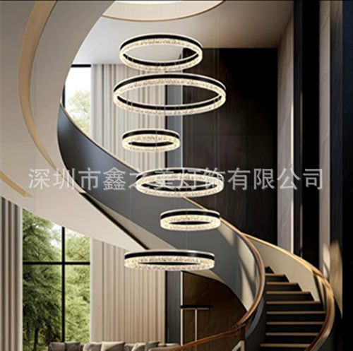 意式极简楼梯吊灯创意个性lo