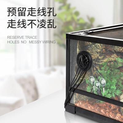 Reptizoo瑞皮爬虫宠守宫饲养箱玻璃生态雨林缸乌龟鬃狮蜥蛇寄居蟹